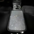 thumbnail image 4 of NIBOLOG Bling Rhinestone Car Armrest Cover - Universal Rectangle Elastic Band, Auto Center Console Protector Pad Cushion, 4 of 8