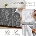 thumbnail image 6 of Dark Grey Botanical Cabinet Curtains 35"W x 35"L, Vintage Floral Plants Branch Sink Skirt for Bathroom Vanity Kitchen Self Adhesive, Dust-Proof Privacy Curtain for Shelves Closet Laundry Room Pantry, 6 of 9