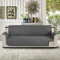 thumbnail image 2 of Sanmadrola 100% Waterproof Sofa Cover Anti Slip Couch Cover Machine Washable Slipcover Leakproof Furniture Protector for Dogs Kids Pets, Black Gray, Oversized Sofa, 2 of 9
