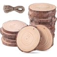 thumbnail image 1 of 20 Pieces Wood Slices With Hole And Jute Rope, 1 of 1