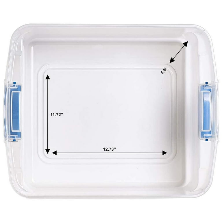 Homz 15.5 Quart Heavy Duty Modular Stackable Storage Containers, Clear, 8  Pack, 1 Piece - QFC
