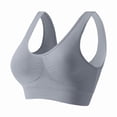 thumbnail image 2 of Qwertyu Wirefree Bras for Women Full Coverage No Underwire Everyday Bras Comfortable Wireless Jelly Bras Gray L, 2 of 4