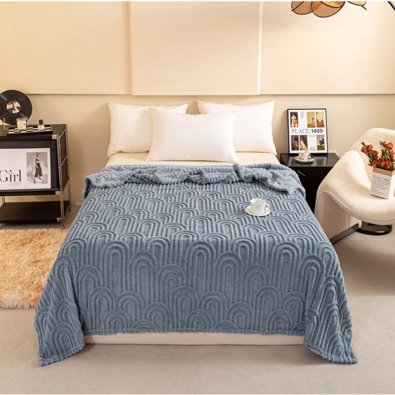 Velvet Throw Blanket Soft Fleece Comfortable Couch Sofa Bed Wrap All Season Soft Warm Appliance Washable 59X79 Inch