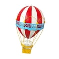 thumbnail image 4 of Globo aerostático de escritorio, pieza decorativa de exhibición de globos para el hogar, estilo nórdico retro rojo blanco, 4 of 9