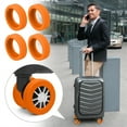 thumbnail image 3 of MEETSWEET Silicone Luggage Wheel Sleeves 9 pieces  orange, 3 of 7
