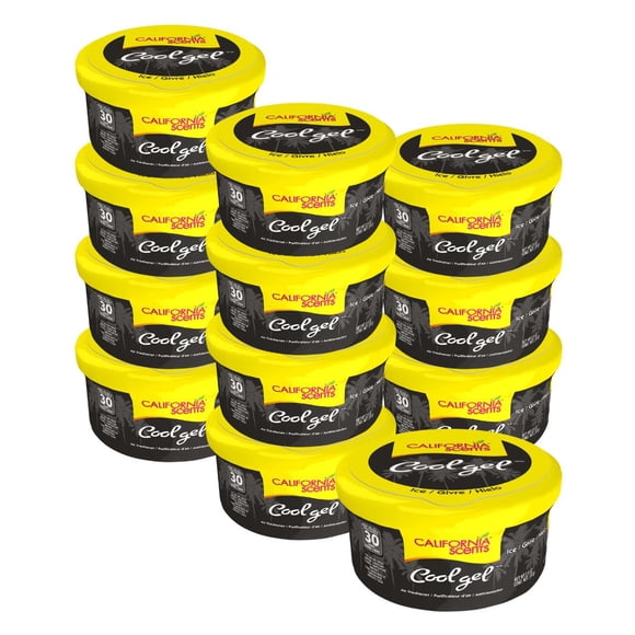 Kit Aromatizantes Gel Auto CaliforniaScents Ice 30 Días 12 pzs