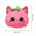 thumbnail image 3 of Knisume Cute Strawberry Cat Stuffed Animals in Sitting Pose - Soft Cartoon Plush Toy Doll, Warm Cuddly Companion, Plush for Home & Gifting,A, 3 of 7