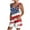 Red, White, and Blue, variant on Cute Short Jumpsuits Women Print Rompers One Piece Wide Leg Shorts Overalls Sleeveless Jumpers Pockets