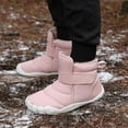 thumbnail image 2 of LYHaoo Boots for Girls Girls Winter Snow Boots Warm Lined Comfortable Casual Fashion Ankle Booties For Toddler Youth Kids Sizes 11 Pink(4.5-5 Years), 2 of 6
