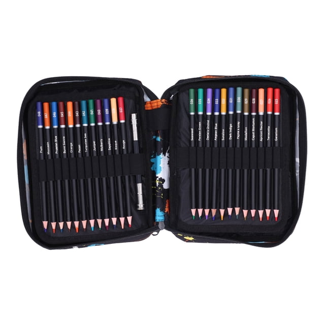 Drawing Pencil Set, Develop Your Skills Basic Supplies 72 Colored Pencils Set Portable for Graffiti