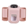 thumbnail image 1 of Wosthever Soporte para cepillo de dientes dispensador de de dientes montado en la pared cubierta a prueba de polvo exprimidor de de dientes hogar Juegos de accesorios de baño Rosa, 1 of 6