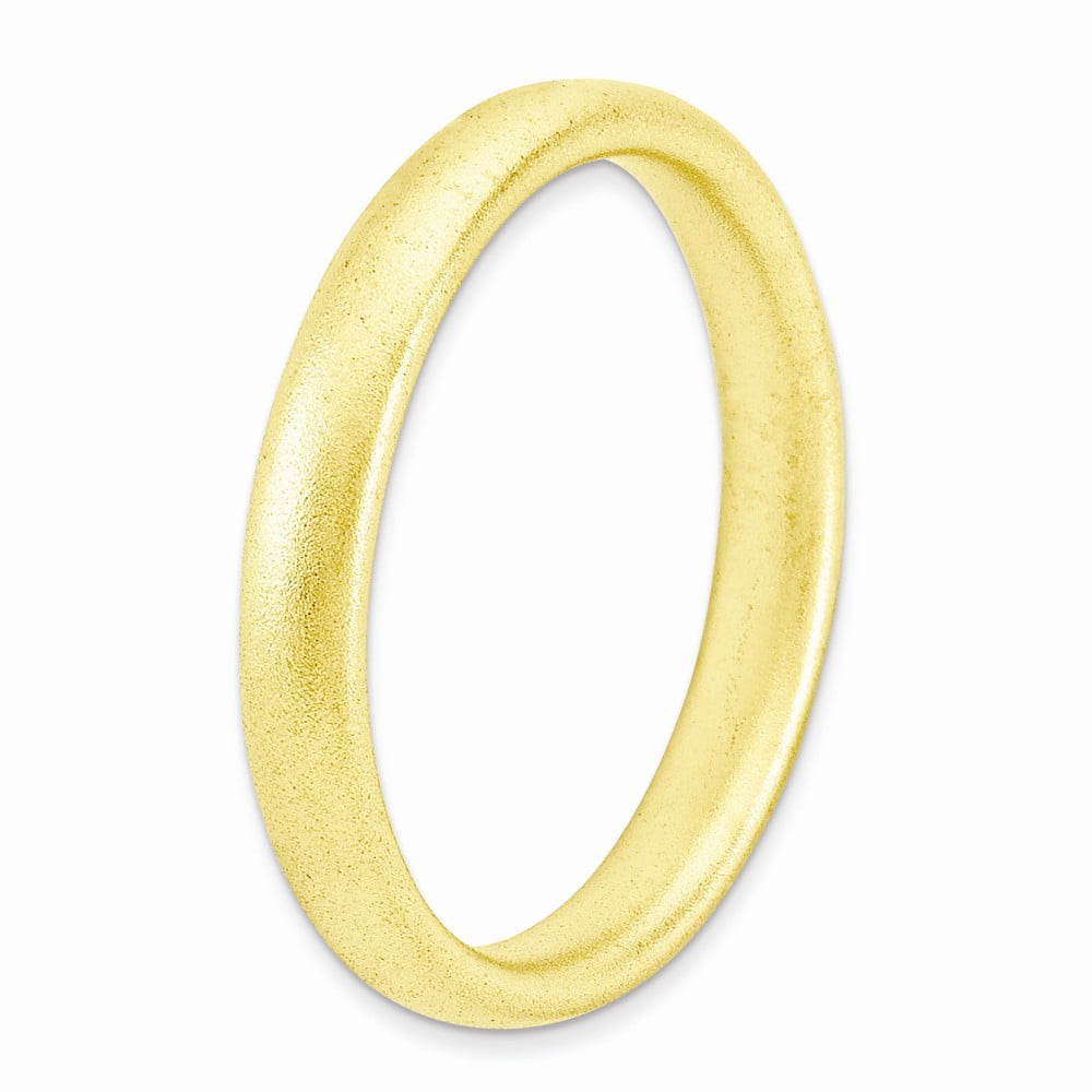 3.3mm Jewel Tie Sterling Silver Stackable Expressions Gold-Toned Ring