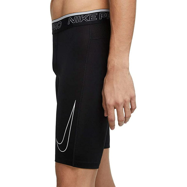 Nike Pro Dri-FIT Mens Long Shorts Large Black/White 