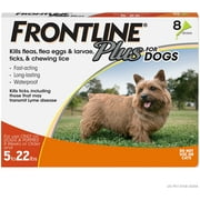 FRONTLINE Plus Flea and Tick Treatment for Dogs (Small Dog, 5-22 Pounds) 8 count
