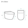 thumbnail image 5 of Hugo H Wall-Hung Toilet in Glossy White with Supporting Frame, 5 of 13