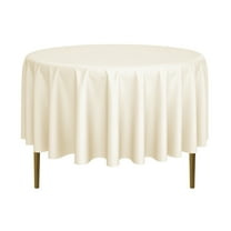 Lann's Linens - 20 Premium 90" Round Tablecloths for Wedding / Banquet / Restaurant - Polyester Fabric Table Cloths - Ivory