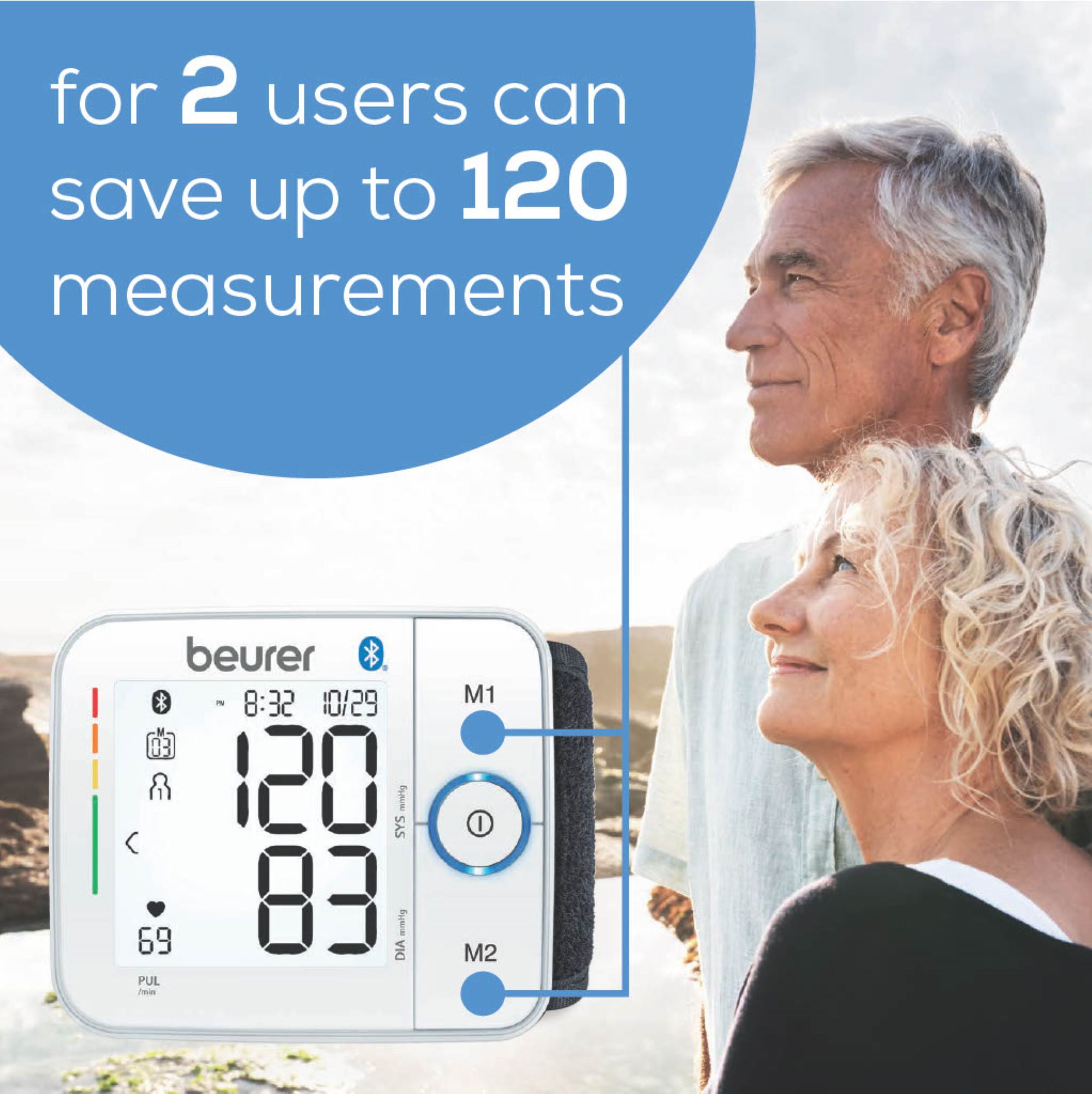 Beurer Premium 800W Wrist Blood Pressure Monitor with Bluetooth