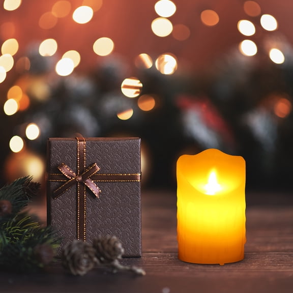 SOPOTUTU USB Rechargeable Beige LED Candle Lamp Dimming Atmosphere Light for Home Decor 1Set