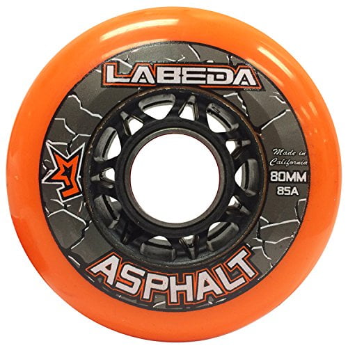 Labeda Wheels Inline Roller Hockey Gripper Asphalt Outdoor Orange 76mm 85A x1