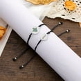 thumbnail image 1 of 2pcs Halloween Ghost BOO Card Adjustable Braided Bracelet For Men Women Party Favors, 1 of 5