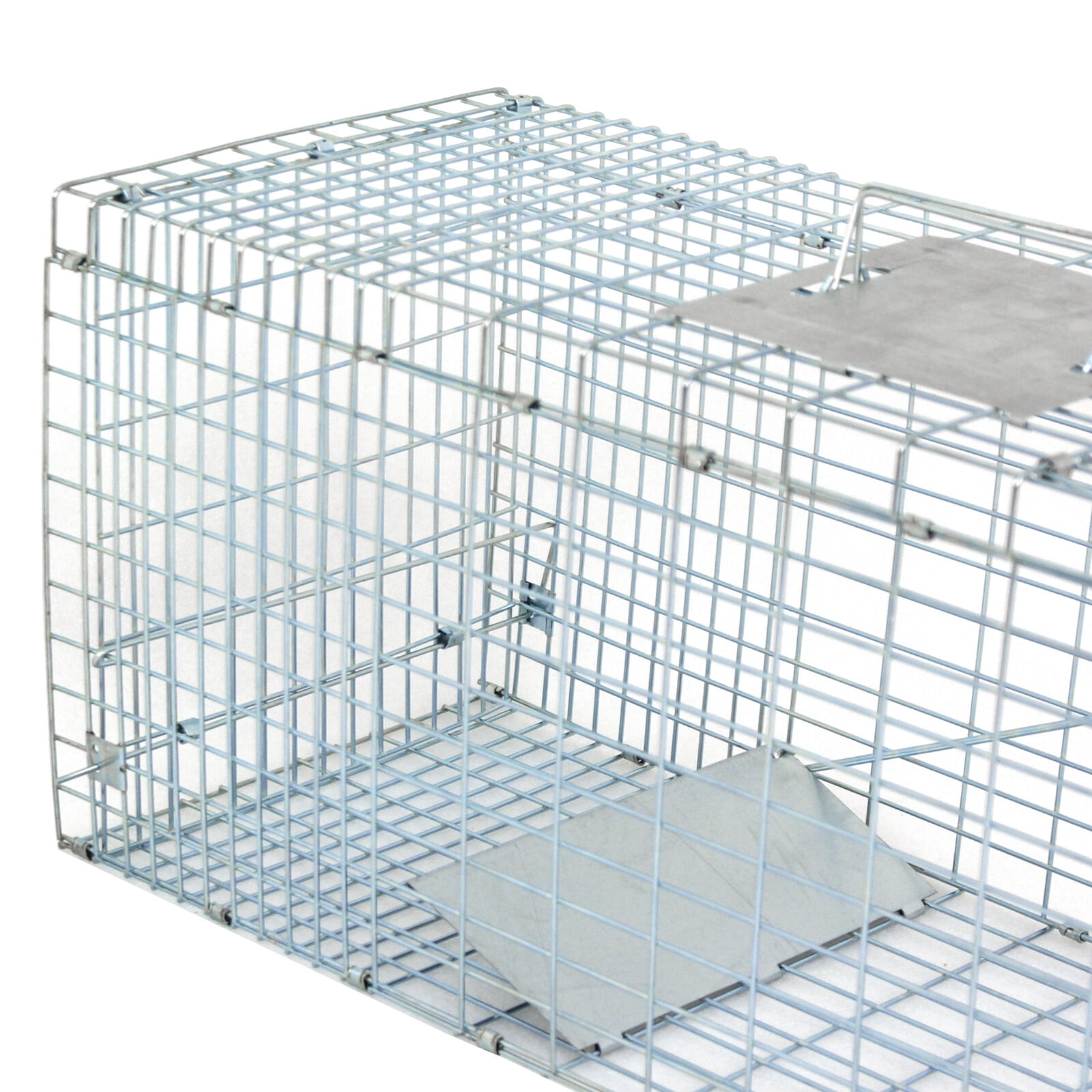HomGarden 32inch Humane Live Animal Trap Cage, Steel Catch Bait Small Animal Indoor Outdoor