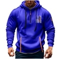 thumbnail image 3 of Styesk Sweatshirts for Men Men's Spring And Fall Printed Hooded Sweatshirt Zipper Multi-Pocket Pullover Sweatshirt, 3 of 3