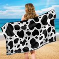 thumbnail image 6 of XYZCANDO Cow Print Stain Resistant Car Seat Cover Towel, Washable Sweatproof Non-Slip Seat Covers for SUVs Van, 6 of 11