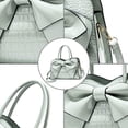 thumbnail image 4 of LHSHID Shiny Women Handbag Patent Leather Bowknot Purse Charm Glossy Top-Handle Satchel Tote Fashion Shoulder Bag, 4 of 7