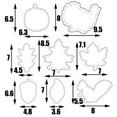 thumbnail image 3 of 8-Piece Thanksgiving Cookie Molds Set, Stainless Steel Turkey, Maple Leaf, Chestnut Shape Baking Cutter, Cookie Decorating Tools for Holiday Baking, Seasonal Dough, Fondant, Chocolate, Sandwiches, 3 of 9
