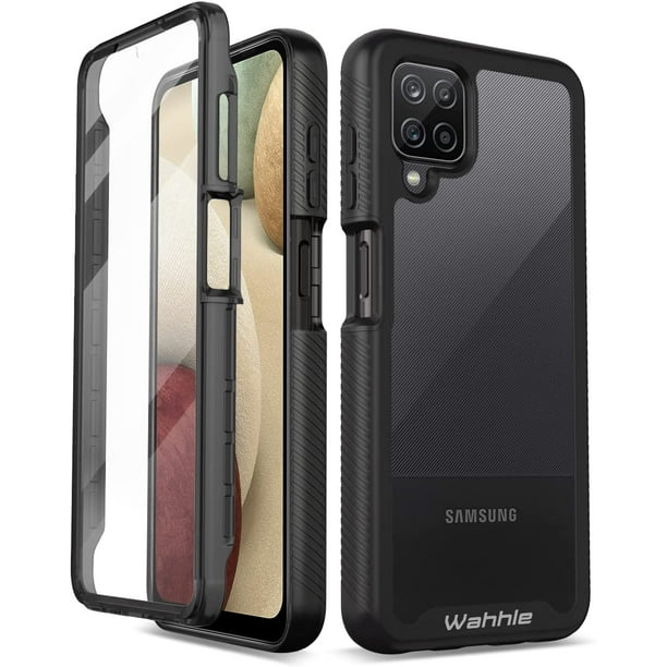 Wahhle Samsung A12 Cas, Intégré Protecteur d'Écran Corps Complet Antichoc Slim Ajustement Pare-Chocs Protection Housse de Téléphone