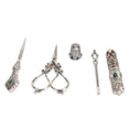 thumbnail image 1 of Sewing Scissors Kit, Vintage Embroidery Scissors Kit Thimble Punch Exquisite Carved  for Fabric, 1 of 7