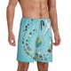 thumbnail image 2 of Fotbe Travelling on Airplane Pantalones Cortos de Pijama para Hombre, Ropa de Dormir, Pantalones de Pijama Cortos para Hombre-Small, 2 of 6