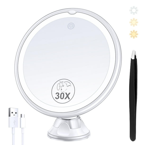 Espejo de maquillaje B Beauty Planet con aumento de 30X con luz