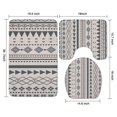 thumbnail image 3 of Blue Geometric Triangle Circle Pattern Bathroom Rugs Sets 3 Piece,Toilet Cover Set,Absorbent Non Slip Bathroom Mats Sets with U-Shaped Contour Rug Toilet Rug Set, 3 of 5