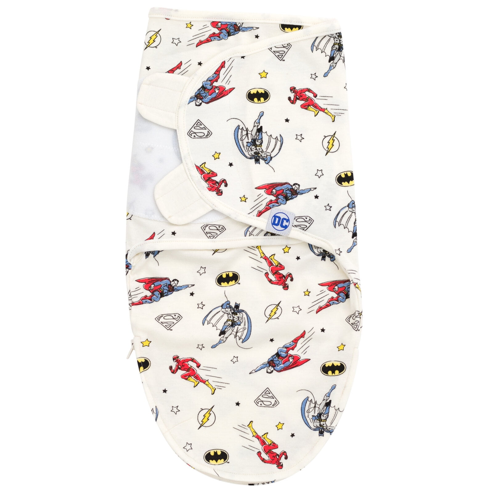 DC Comics Justice League Batman Superman The Flash Newborn Baby Boys 3 Pack Swaddle Sacks Newborn
