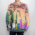 thumbnail image 4 of Adventure Time Sweater Long Sleeve Round Neck Pullover Jumper Fall Winter Clothes Print Tops Blouse S, 4 of 6