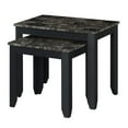 thumbnail image 3 of Pemberly Row Nesting End Table in Black Wood and Faux Marble Top, 3 of 4