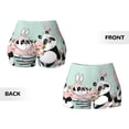 thumbnail image 3 of Rocae Cute Panda for Women's Quick-Dry Running Shorts,Ladies Active Athletic Apparel Yoga Workout Gym Running Volleyball Spandex Shorts Large, 3 of 9