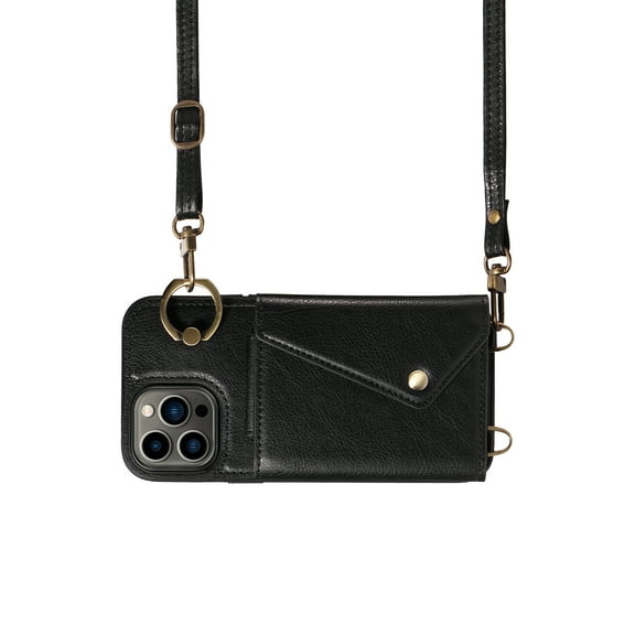 Crossbody Phone Case for iPhone 13 Pro Max, Adjustable and Removeable Shoulder Strap 47"