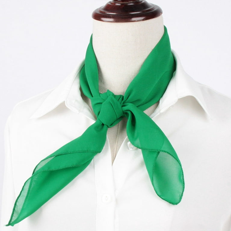 Silk Scarves Handkerchief Thin Square Head Scarf Solid Color
