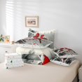 thumbnail image 5 of Feelyou Red Winter Robin Bedding Comforter Set 7pcs, Kawaii Christmas Bird King Bedding Sets, Teens Kids Boys Girls Reversible Bed Sheets, Luxury Bedroom Decor, 5 of 7
