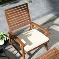 thumbnail image 5 of Wooden Outdoor Bench With Slat Seat, Back For Visual Appeal, Foldable Space Saving, Natural Wood Shade 2 Patio Bench, Extensive Seat Two, Solid Poplar Framework, 396 Lbs. Bearing Capacity, Slatted, 5 of 5
