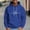 Blue, variant on EchfiProm Long Sleeve Men Sweatshirts Graphic Army Green Hoodie Fleece Pullover Loose Heavyweight Sweatshirts with Pocket