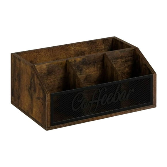 Organizador de estación de café, organizador de cápsulas de café, bandeja de mesa de gran capacidad para sala de estar, fiestas, bolsitas de té