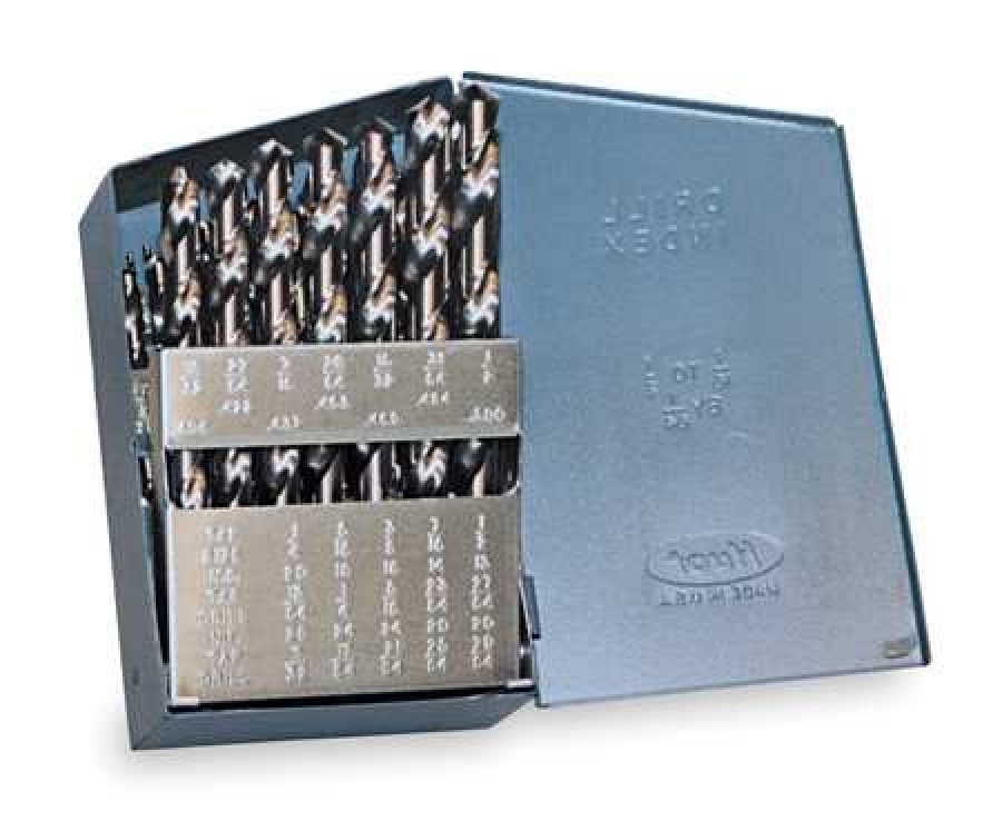 CHICAGOLATROBE 69850 Jobber Drill Bit Set,15pc,1/16 to 1/2In