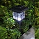 thumbnail image 5 of Luces solares para postes exteriores - Iluminación blanca y cálida de valla LED, tapón de cabeza o tierra de pilar 2 en 1, plástico negro, 14x20x8,5cm, decoración de patio de jardín resistente a la, 5 of 9