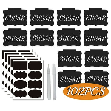 Tuplbcv Chalkboard Labels With Erasable Marker Pen Chalkboard Stickers 