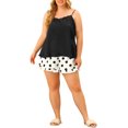 thumbnail image 2 of Unique Bargains Women's Plus Size Pajama Sets Lingerie 2 Piece Cami Shorts Set Sleepwear, 2 of 6
