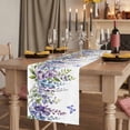 thumbnail image 2 of Table Runners 108 Inches Long Dress Scarves, Purple Spring Floral Farmhouse Coffee/Dining/Kitchen Table Runner for Living Room, Weeping Watercolor Botanical Butterfly 13x108 Inch, 2 of 9