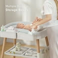 thumbnail image 6 of Baby Changing Table Diaper Changing Table with Changing Pad Adjustable Height Changing Table with Nursery Organizer and Large Storage Rack for Newborn Baby and Infant, 6 of 7